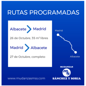 rutas programadas 26 y 27 octubre